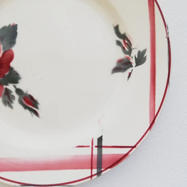 フランス SARREGUEMINES LA ROSE サルグミンヌ レッドローズ デザート