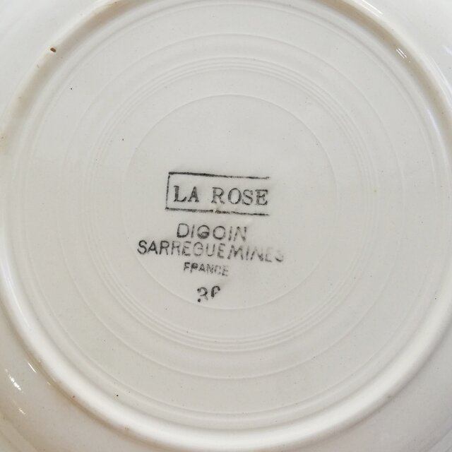 フランス SARREGUEMINES LA ROSE サルグミンヌ レッドローズ デザート