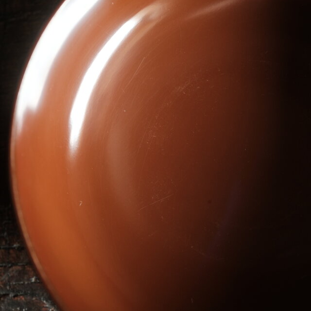 浅型の形状◇時代物 漆芸蓋付椀 古漆器 茶色 骨董・antiques 古民家