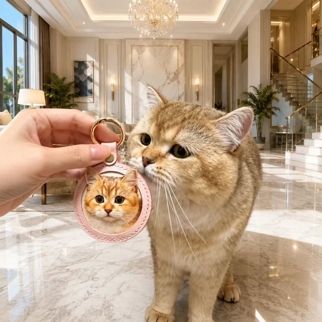 オーダーメイド】うちの子本革バッグチャーム｜写真から作る犬猫ペット