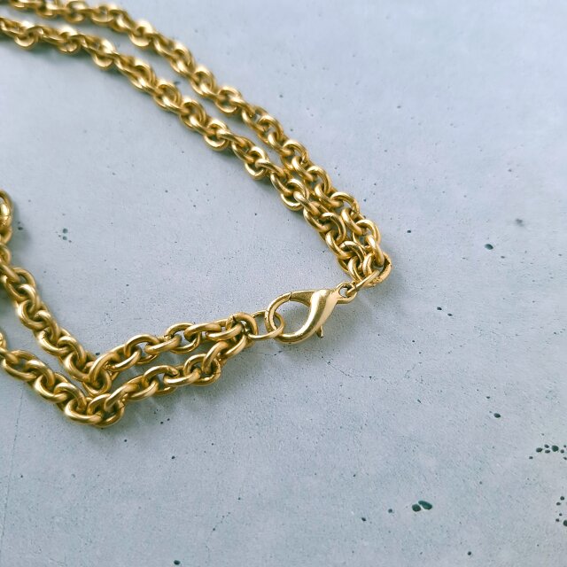 Catherine Stein》two strand matte gold clear plastic ヴィンテージ