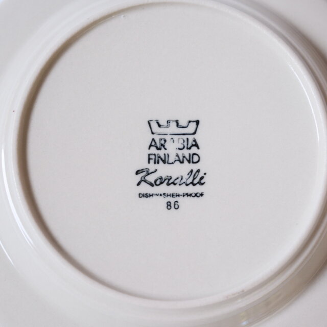 希少　Arabia　Lappi　ラッピ　プレート　17cm　ケーキプレート ARABIA Koralli plate アラビア コラーリ コラッリ 17cmプレート