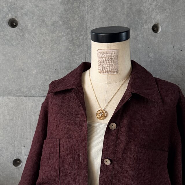 N328-ヴィンテージネックレス U.S.A. 1970-80's Gold-tone Openwork