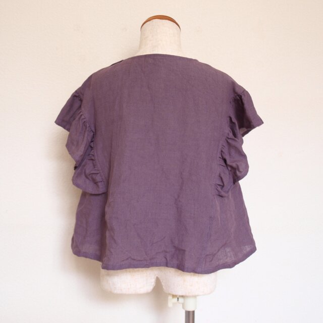 LINEN フリルチュニック *フジイロ* size 100 | iichi 日々の暮らしを 