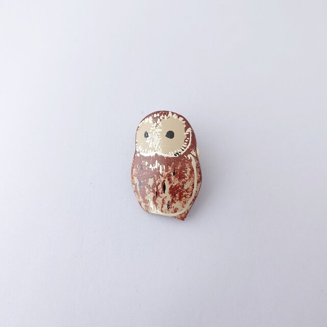 モリフクロウ漆ブローチ | iichi 日々の暮らしを心地よくする