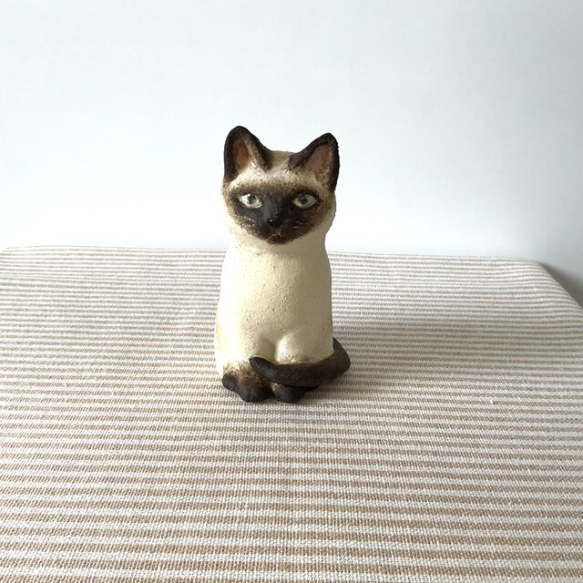 陶器のシャムの子猫 | iichi 日々の暮らしを心地よくするハンドメイド