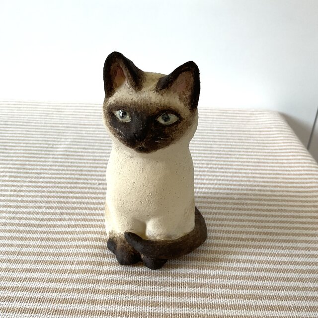 陶器のシャムの子猫 | iichi 日々の暮らしを心地よくするハンドメイド