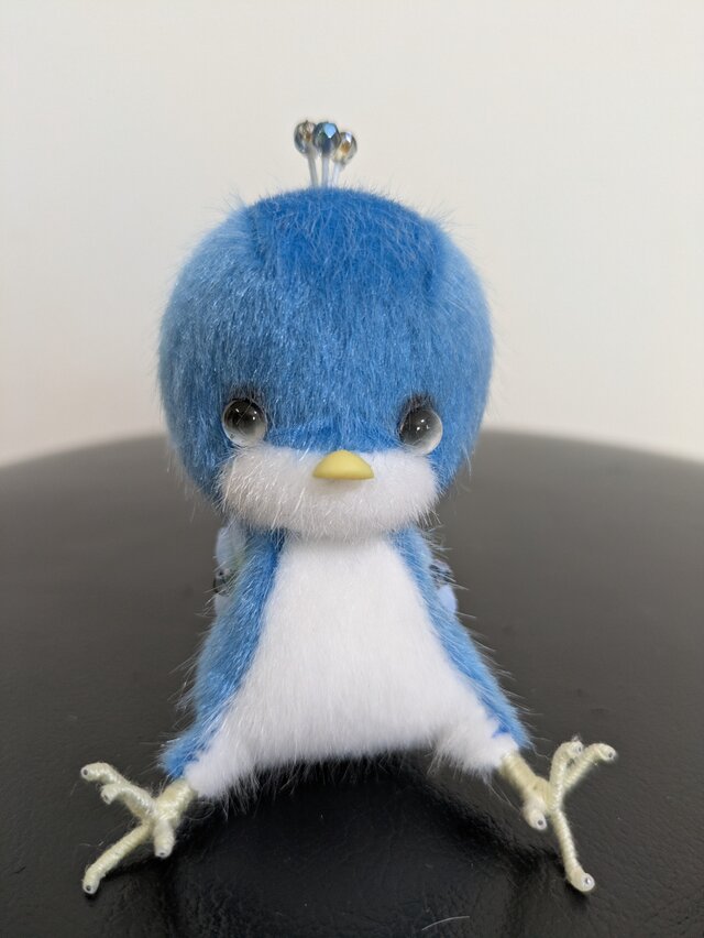 ハンドメイド ぬいぐるみ 青い鳥 ぬいぐるみ☆小さな小鳥さん☆ブルー | iichi 日々の暮らしを心地よく