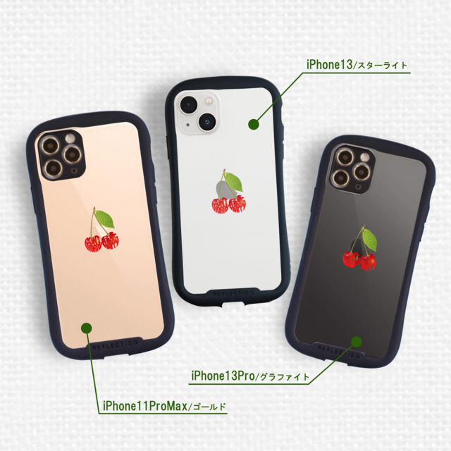 言葉になってるさくらんぼiPhoneクリアグリップケース | iichi 日々の