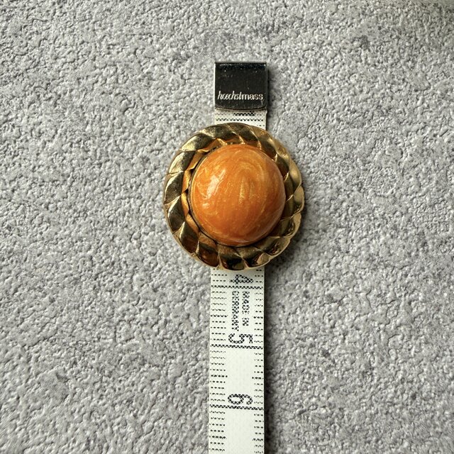 P811-ヴィンテージピアス U.S.A. 1970-80's Apricot Orange Cabochon