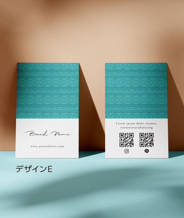Decorativeデザイン｜ショップカード｜名刺｜アクセサリー台紙