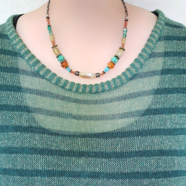 faux gemstone plastic ヴィンテージネックレス | iichi 日々の暮らし