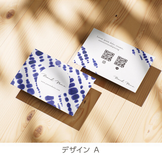 Blue.」｜ショップカード｜名刺｜アクセサリー台紙｜サンキューカード