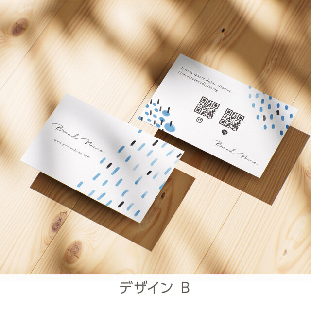 Blue.」｜ショップカード｜名刺｜アクセサリー台紙｜サンキューカード