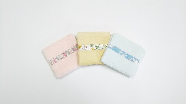 ハーフハンカチ パイル×リバティ ④ 3枚組 | iichi 日々の暮らしを