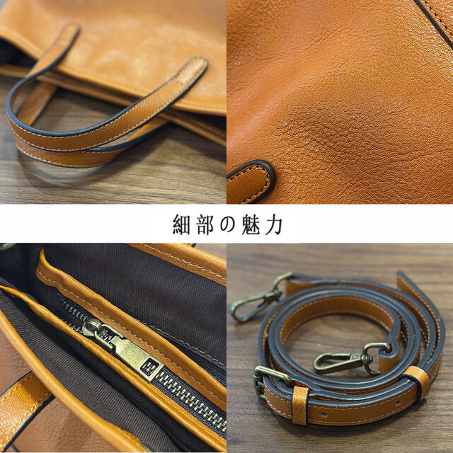 ジバンシィ】 TINAN レザートートバッグ サイドジップ 2way ブラウン