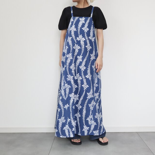 浴衣のすっきりキャミソールワンピース（藤の花・M） | iichi 日々の