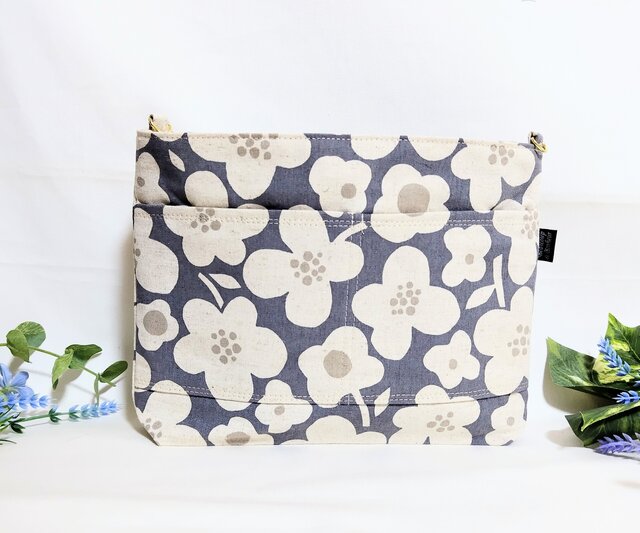 北欧の花リネンの2Wayバッグインバッグ | iichi 日々の暮らしを