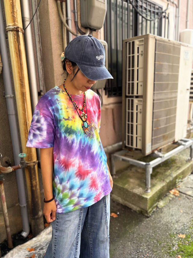 タイダイ Tシャツ Mサイズ 曼荼羅 カラフル ムラ染め Hippies Dye HD26