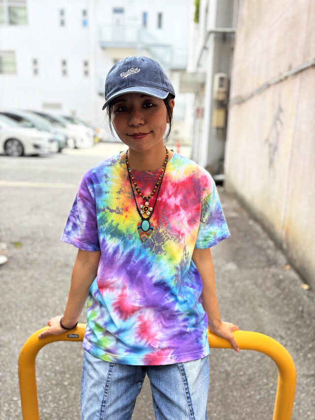 タイダイ Tシャツ Mサイズ 曼荼羅 カラフル ムラ染め Hippies Dye HD26