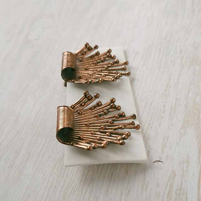 copper splash shaped ヴィンテージイヤリング | iichi 日々の暮らしを