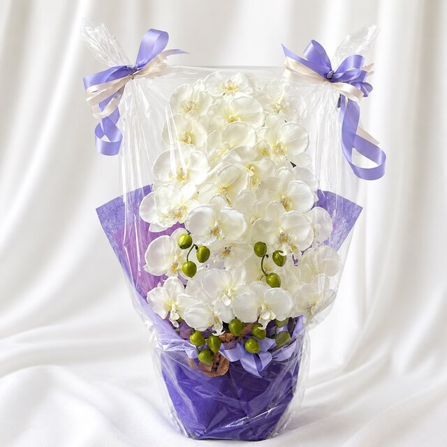 光触媒 人工観葉植物 ウォールグリーン フェイクグリーン 胡蝶蘭6133nn