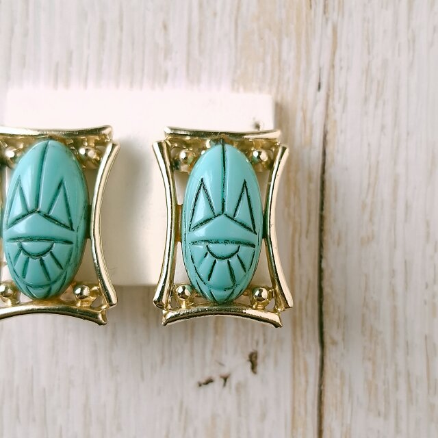 Judy Lee》egyptian faux turquoise scarab ジュディ・リー