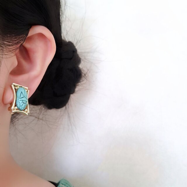 Judy Lee》egyptian faux turquoise scarab ジュディ・リー