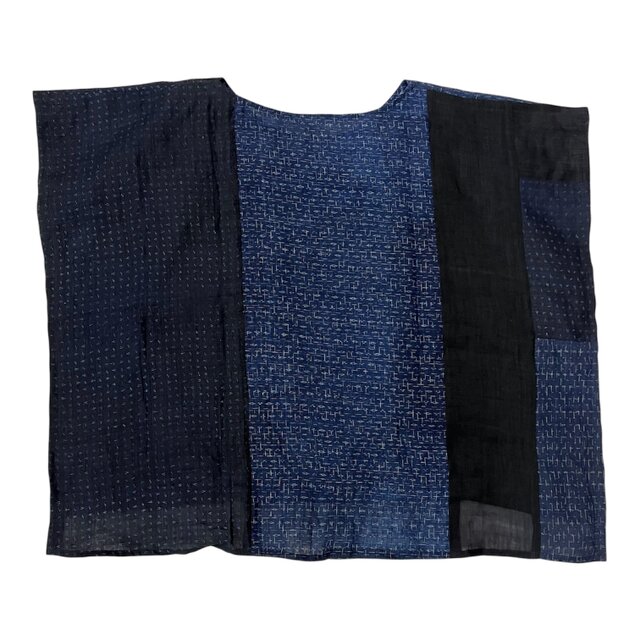 麻着物をリメイク ブラウス kato0022 / 古布 着物 着物リメイク kimono