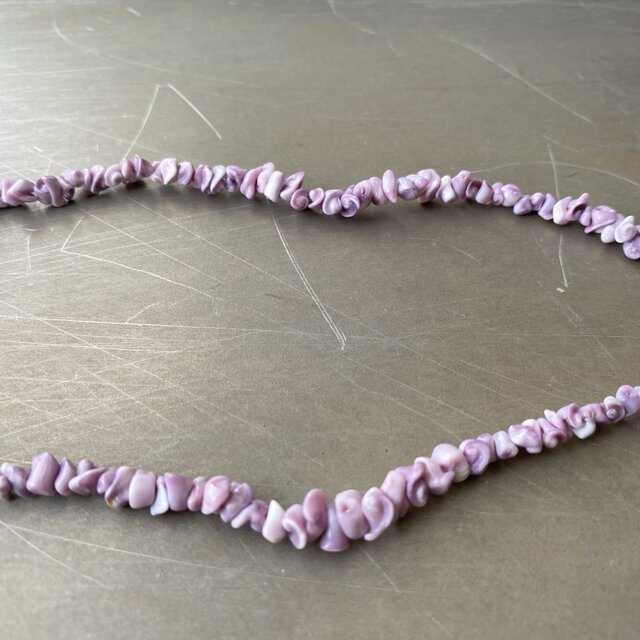 Vintage 80s-90s USA retro purple shell necklace | iichi 日々の