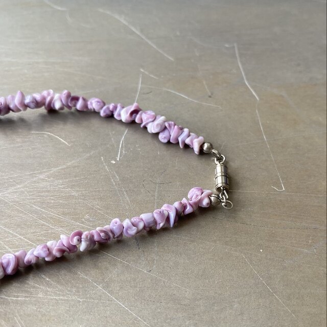 Vintage 80s-90s USA retro purple shell necklace | iichi 日々の