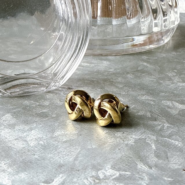 ピアス　No.5480 P819-ヴィンテージピアス U.S.A. 1980's Gold Tone KNOT | iichi 日々