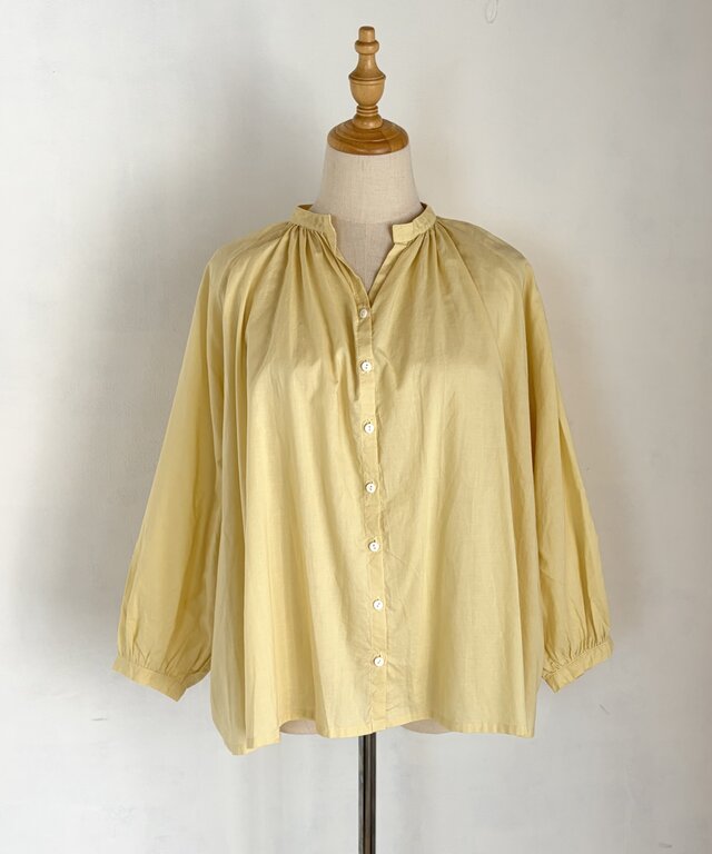 サンプル特別価格】スモッグギャザーブラウス「lemon cream】 | iichi