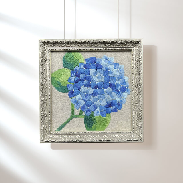 紫陽花の刺繍フレーム ＊送料無料＊ | iichi 日々の暮らしを心地よく