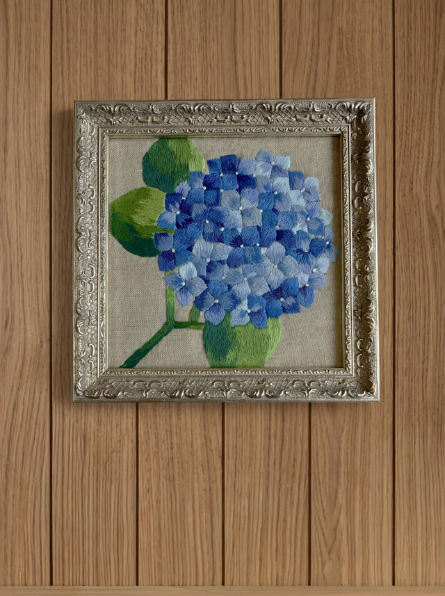 紫陽花の刺繍フレーム ＊送料無料＊ | iichi 日々の暮らしを心地よく