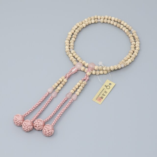 星月菩提樹 紅水晶仕立 華梵天 真言宗数珠 女性用 念珠 京都 JUA170
