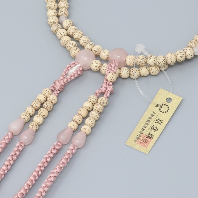 星月菩提樹 紅水晶仕立 華梵天 真言宗数珠 女性用 念珠 京都 JUA170