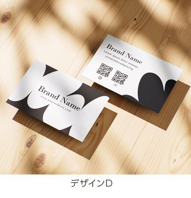 minimal」｜ショップカード｜名刺｜アクセサリー台紙｜サンキュー
