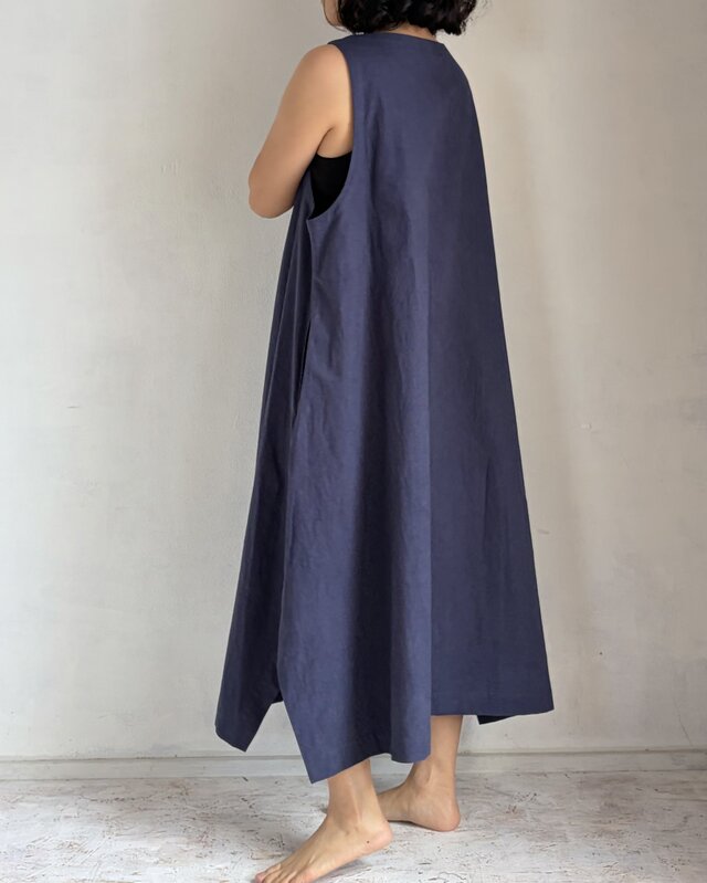 馬布ノースリーブワンピース「Crown Blue」 | iichi 日々の暮らしを