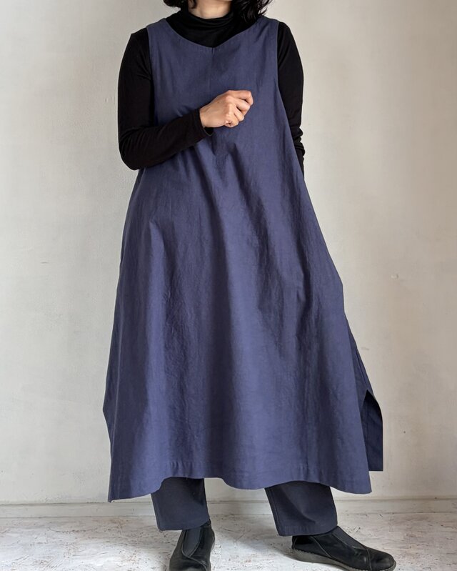 馬布ノースリーブワンピース「Crown Blue」 | iichi 日々の暮らしを