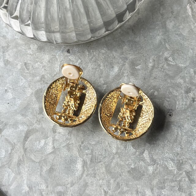 Y1257-ヴィンテージイヤリング U.S.A. 1980-90's Multicolor Enamel