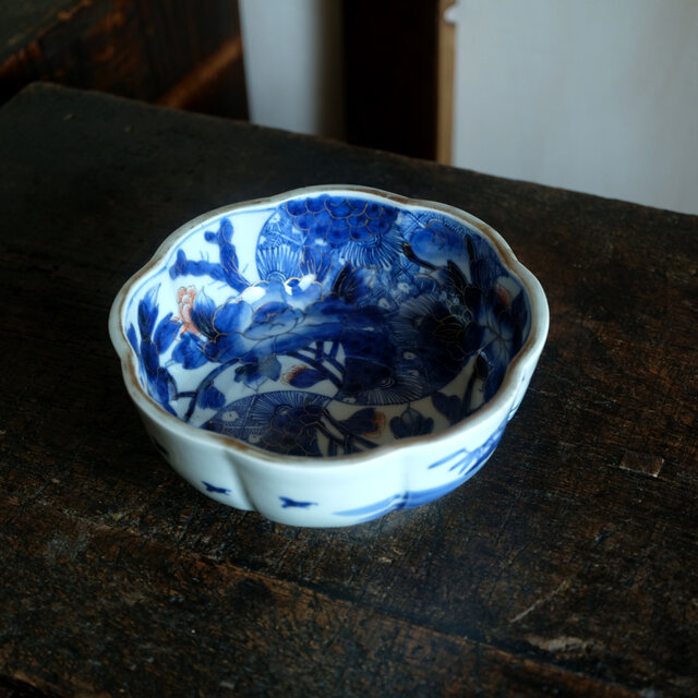 伊万里 芍薬文錦手金彩大鉢 骨董・antiques アンティーク和食器 古美術