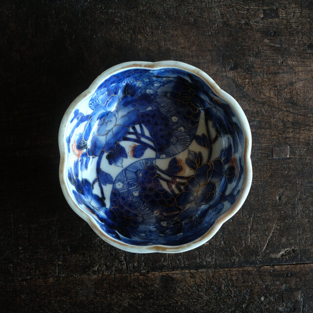 伊万里 芍薬文錦手金彩大鉢 骨董・antiques アンティーク和食器 古美術
