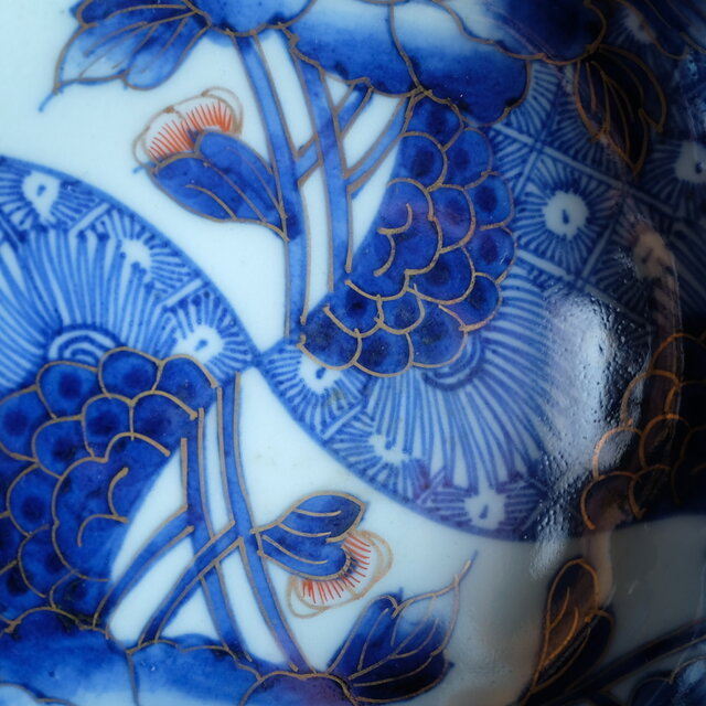 伊万里 芍薬文錦手金彩大鉢 骨董・antiques アンティーク和食器 古美術