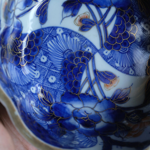 伊万里 芍薬文錦手金彩大鉢 骨董・antiques アンティーク和食器 古美術
