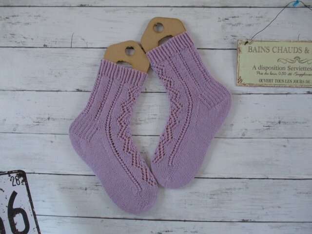 冷え取りソックス Opal Uni Solid 5186 Lavender | iichi 日々の暮らし