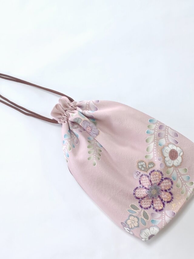 信玄袋 ピンク辻が花訪問着 | iichi 日々の暮らしを心地よくする