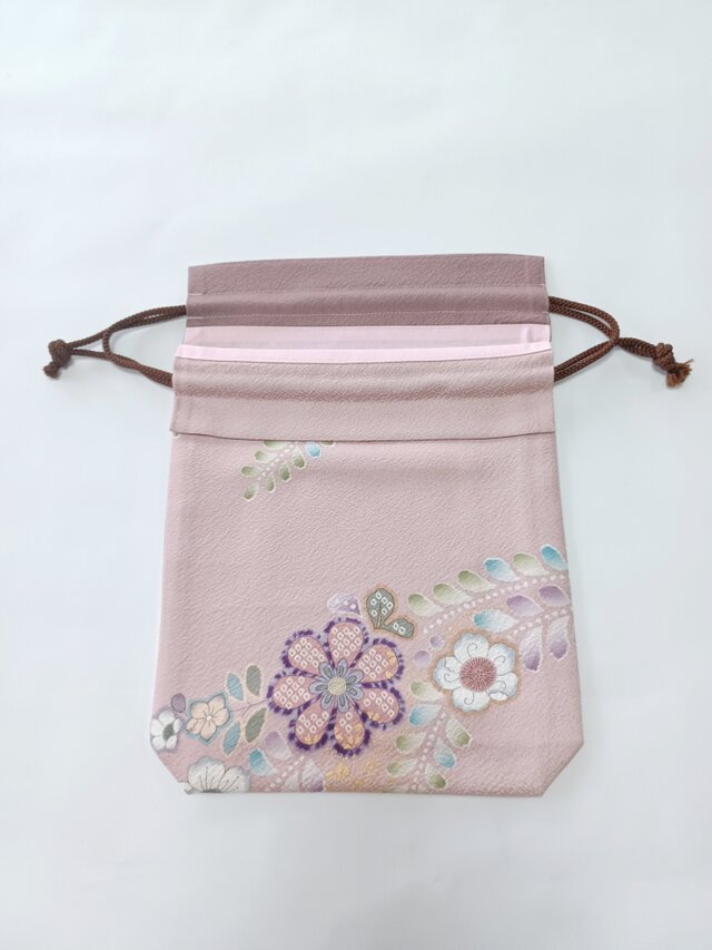 信玄袋 ピンク辻が花訪問着 | iichi 日々の暮らしを心地よくする