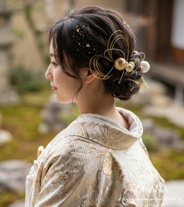 水引と和玉の髪飾り】3色 帯飾り 成人式 卒業式 結婚式 七五三 前撮り