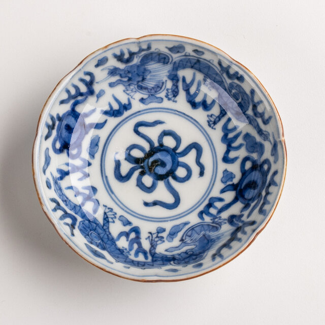 古伊万里 染付雲龍宝珠文 手塩皿 豆皿 明治時代 F683 | iichi 日々の